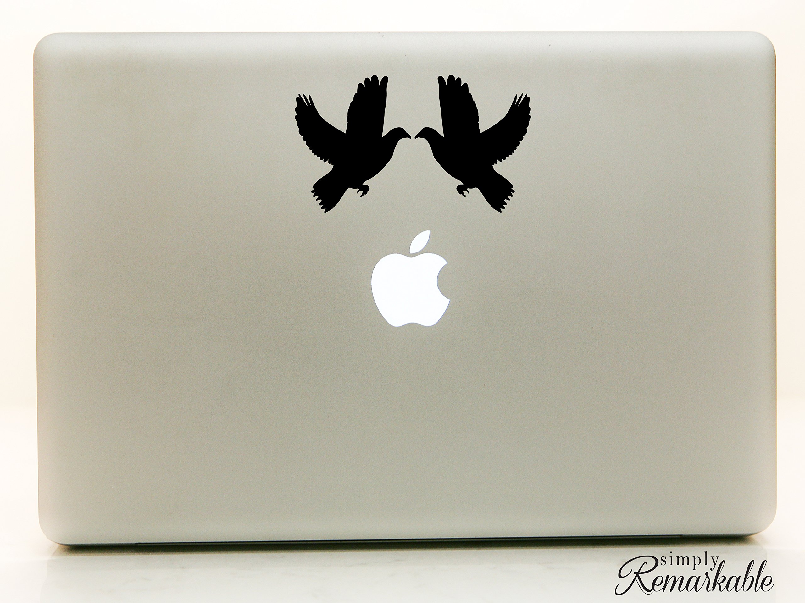 Premium Vinyl Decal Sticker - Birds Wedding Love Dove Design for Laptop, Wall, Car, MacBook (5.2 x 3 inches) - Perfect for Home Decor, Office, Wedding Gifts & Personalization