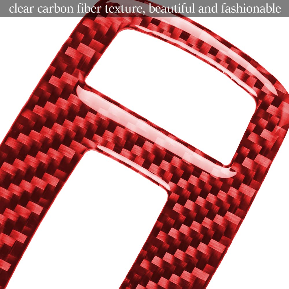 Carbon Fiber Window Lift Trim Switch Panel for Dodge Challenger 2015-2021 - Red Interior Accessories (4PCS) | Upgrade Your Car's Style & Enhance Driver Comfort