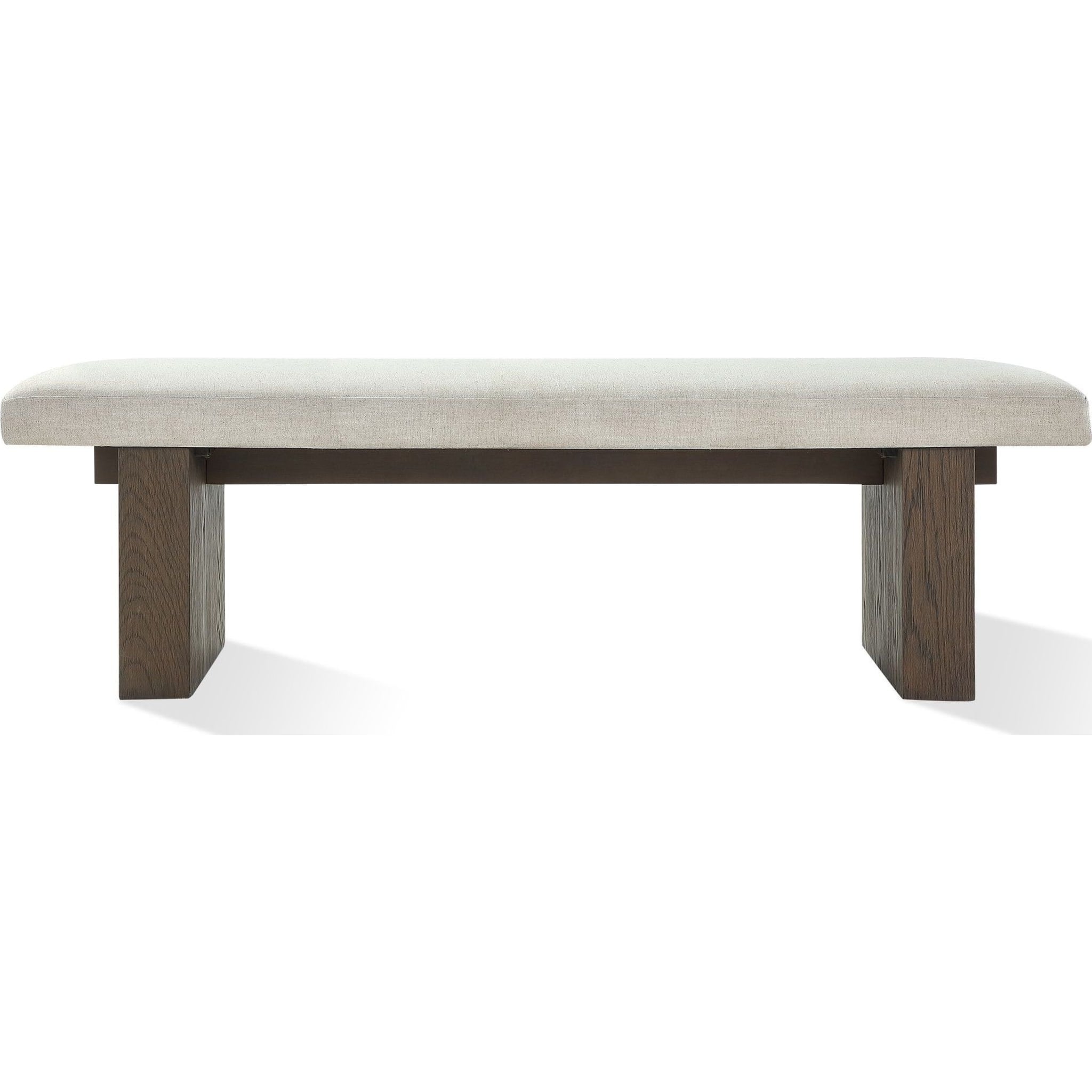 Brunette Oakland Wooden Bench - Solid Hardwood Entryway Seating for Home & Office - Perfect for Hallway, Living Room, or Outdoor Patio