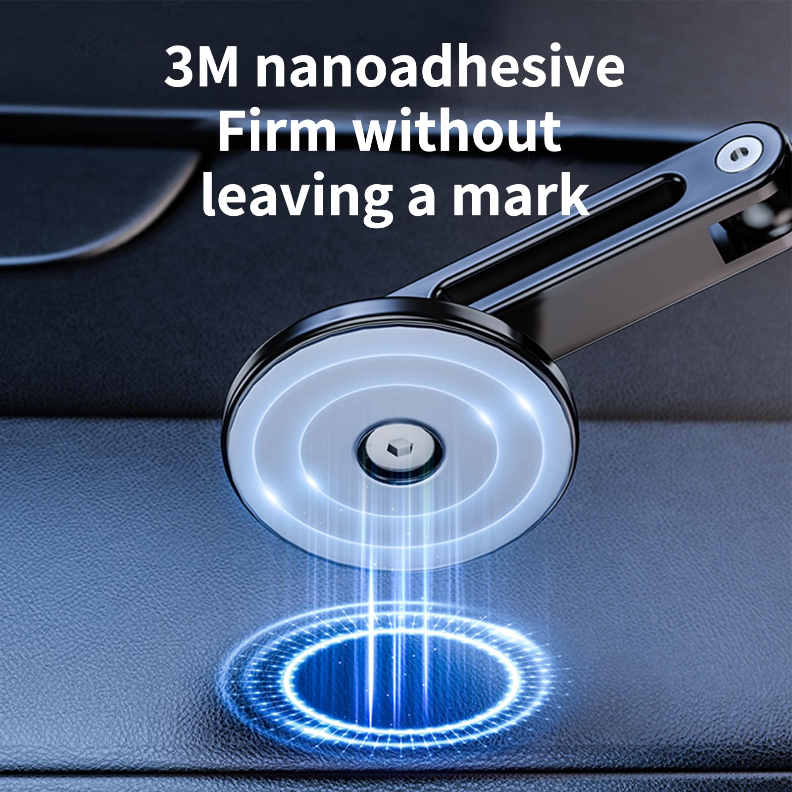 **YTT Magnetic Phone Holder for Car - 360° Rotating Metal Upgrade MagSafe Mount for iPhone 14/13/12 Pro Max & All Smartphones (Black) | Secure Hands-Free Driving & Easy Navigation**