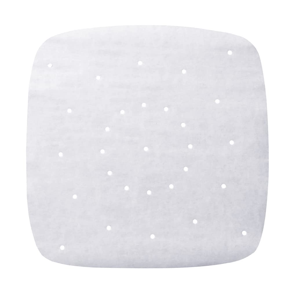 PAPABA 100Pcs 9x9 Inch Perforated Square Parchment Paper for Air Fryer - Non-Stick Air Fryer Liners, BBQ Grill & Steaming Mats - Perfect for Cooking, Baking & Healthy Meal Prep
