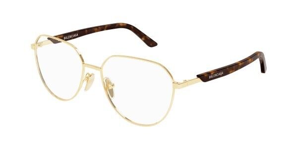 Balenciaga BB0249O 002 Gold Round Men's Eyeglasses - Stylish Designer Frames for Men | Perfect for Everyday Wear, Office & Fashion Outfits