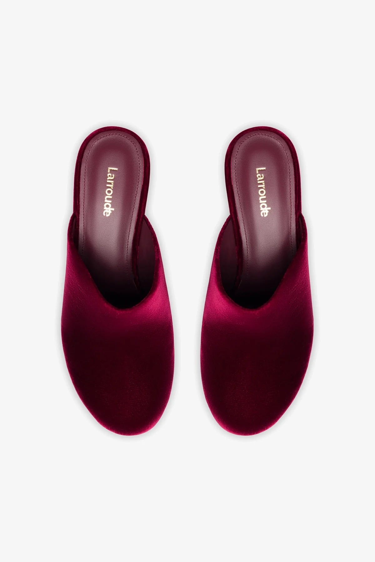 Miso Platform Clog Shoes for Women - Comfortable Velvet Slip-On Clogs in Wine Red - Perfect for Casual Wear, Home, and Garden Use
