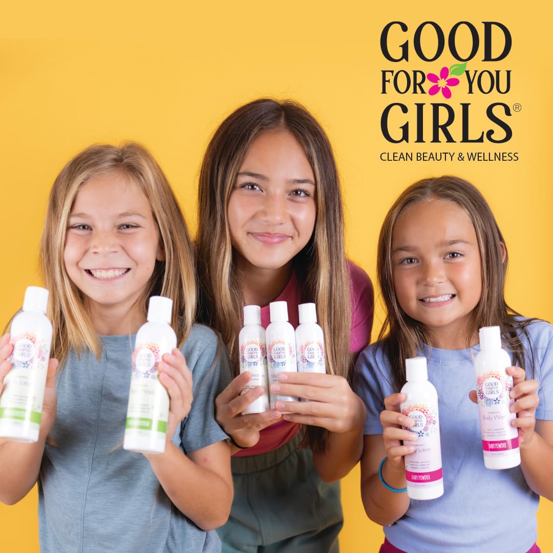 Good For You Girls 2-Piece Body Wash & Body Lotion Gift Set - Powder Scent | Gentle Skincare for Teens & Tweens | Perfect Birthday Gift & Daily Pampering