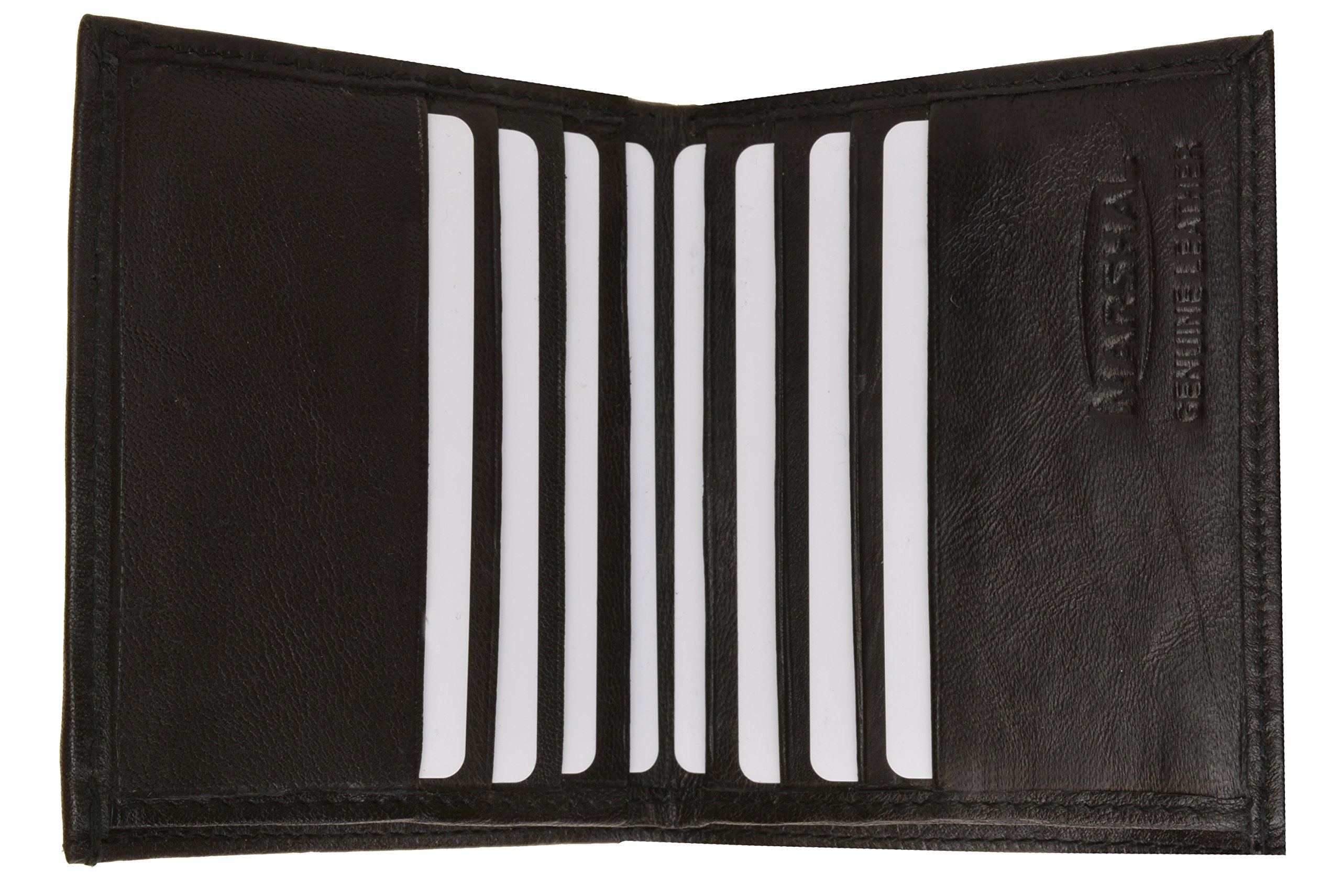 MARSHAL Genuine Leather Men's Wallet with RFID Blocking & Credit Card Slots - Slim Bifold Wallet for Everyday Use & Travel #1151