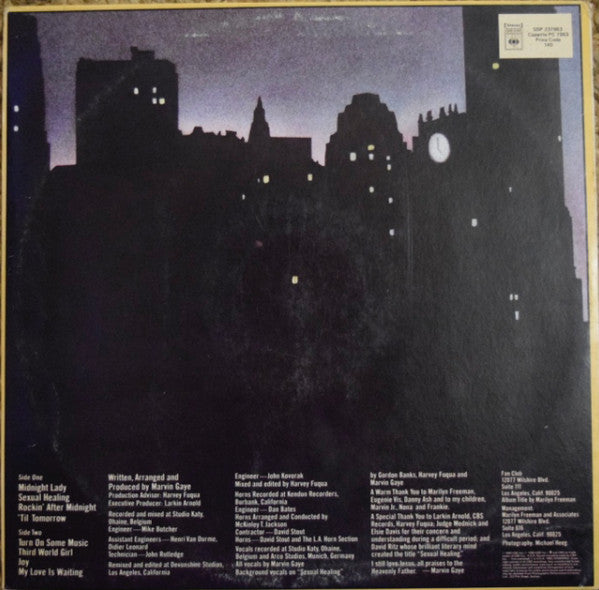 Marvin Gaye - Midnight Love Vinyl LP Album (VG Condition) - Perfect for Jazz & Soul Music Collectors & Home Listening