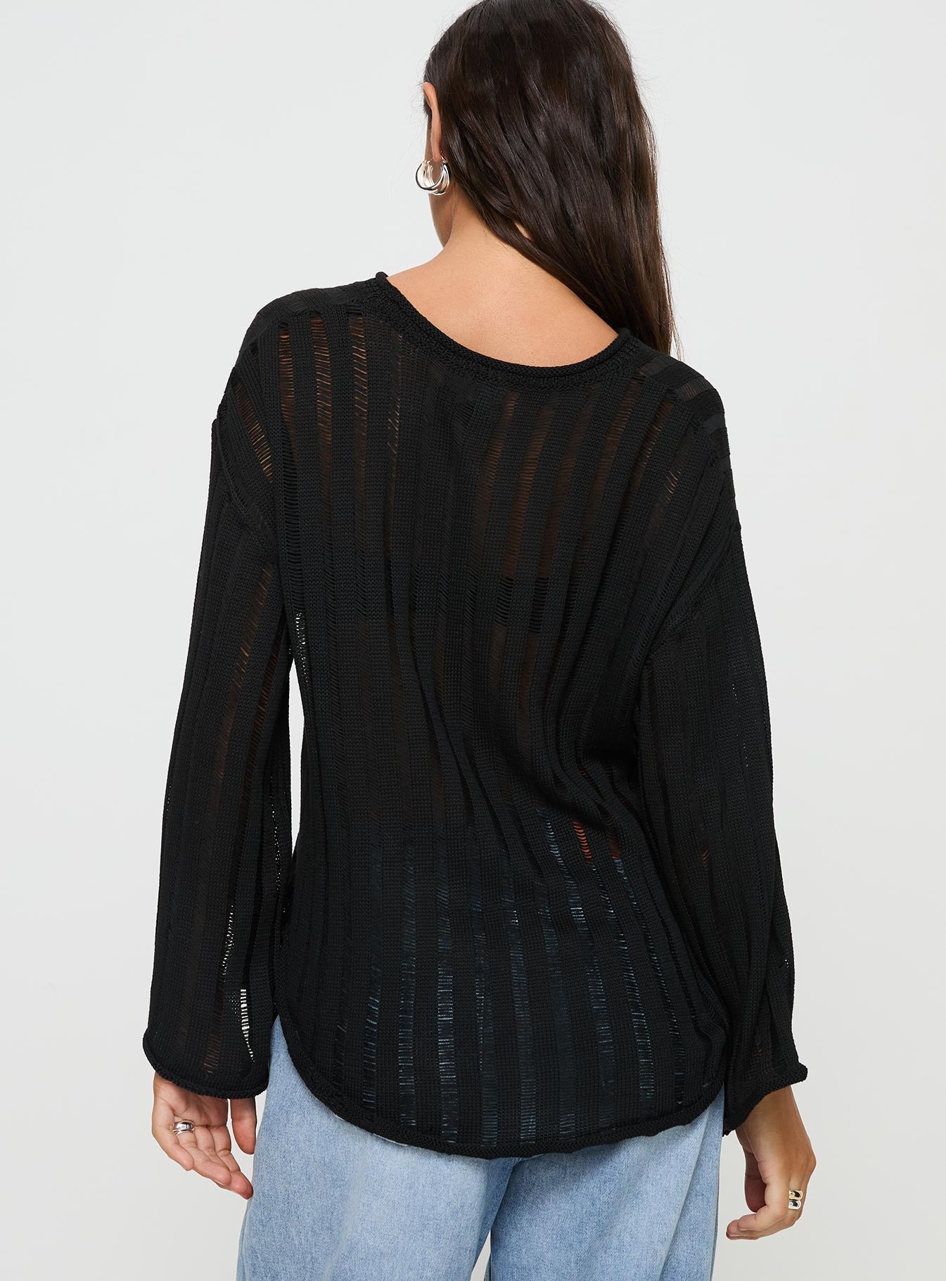 Ambra Jumper Black - Stylish Women's Knit Sweater for Fall & Winter | Cozy Casual Wear for Office, Dates & Outings