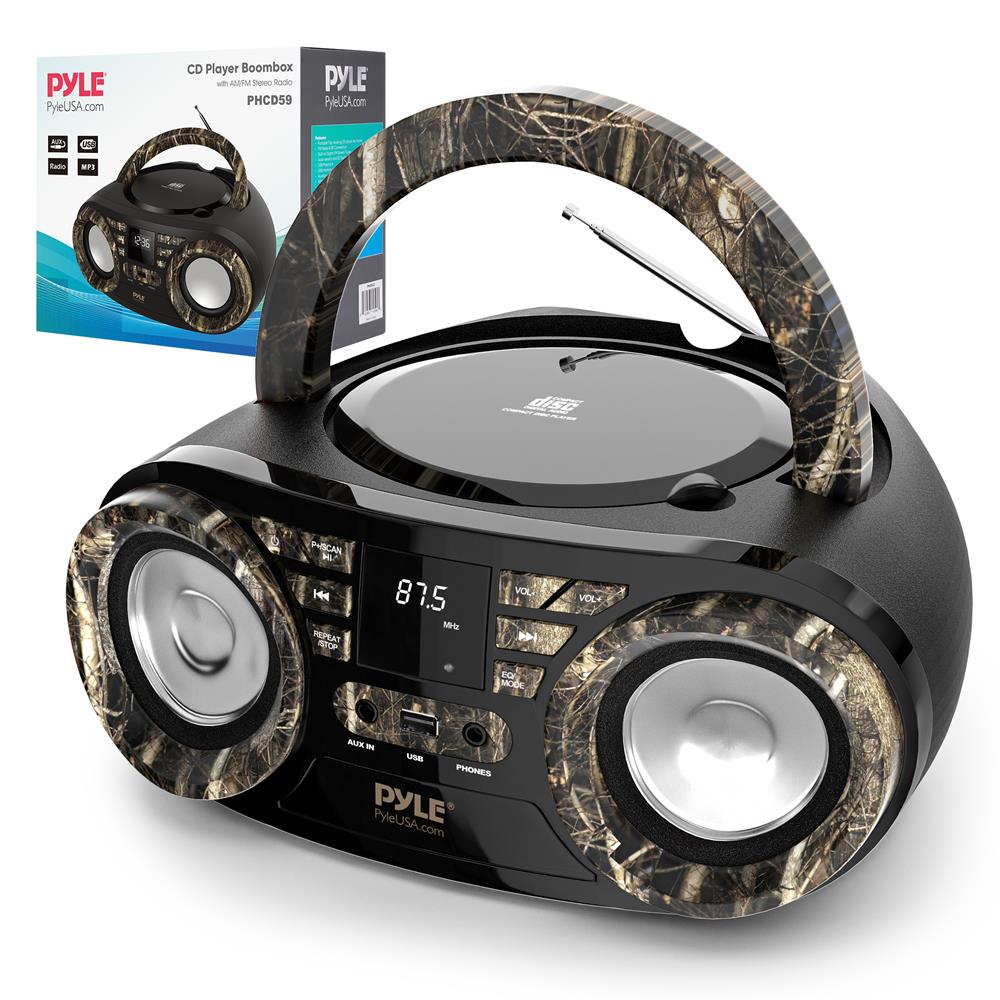 Portable CD Player Boombox with AM/FM Stereo Radio - Perfect for Home, Office, and Outdoor Music Listening