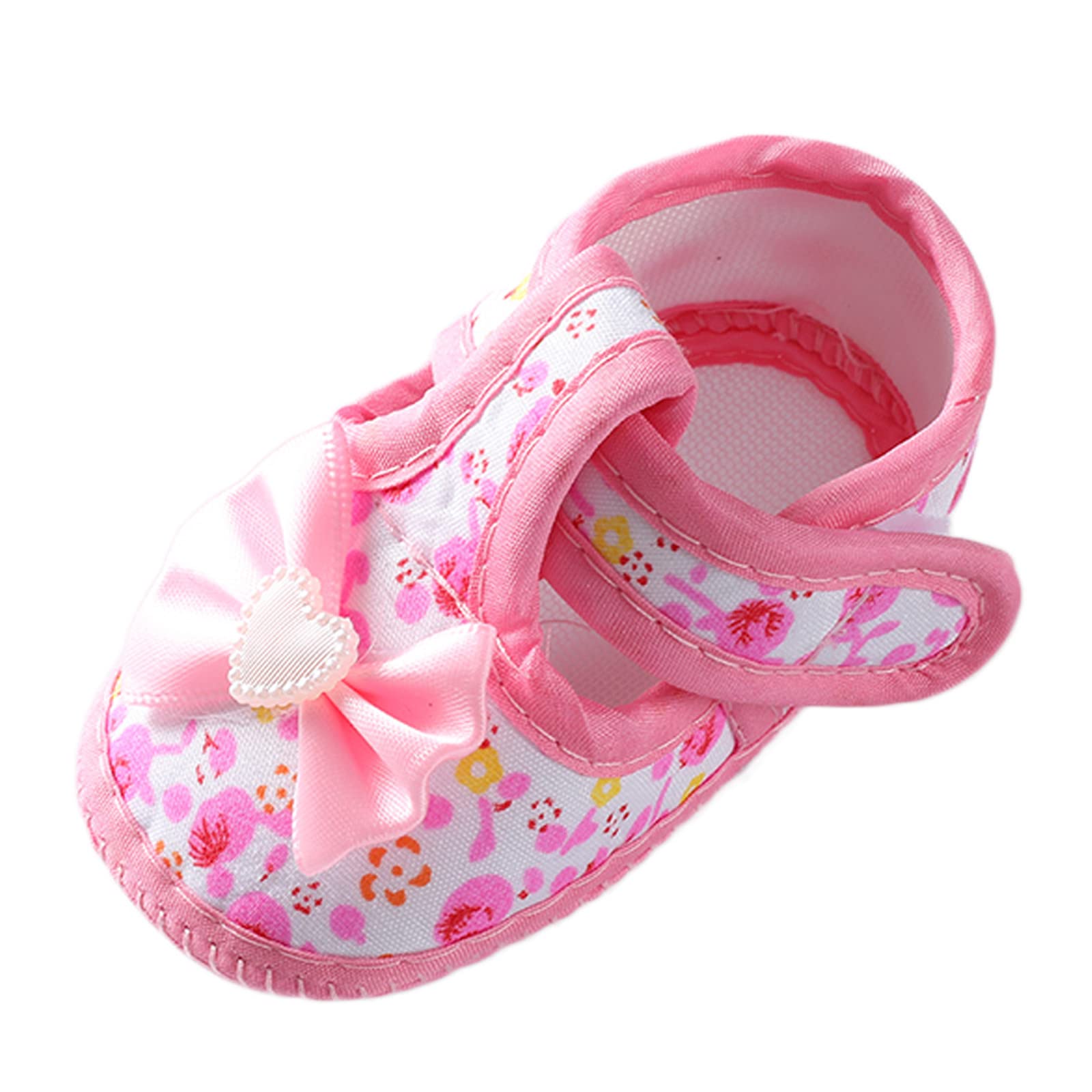 **Soft Slip-On Toddler Shoes for Baby Girls & Boys - Cute Bow Decor Princess Sandals & Flat Walkers - Perfect for Playtime, School & Outdoor Activities**