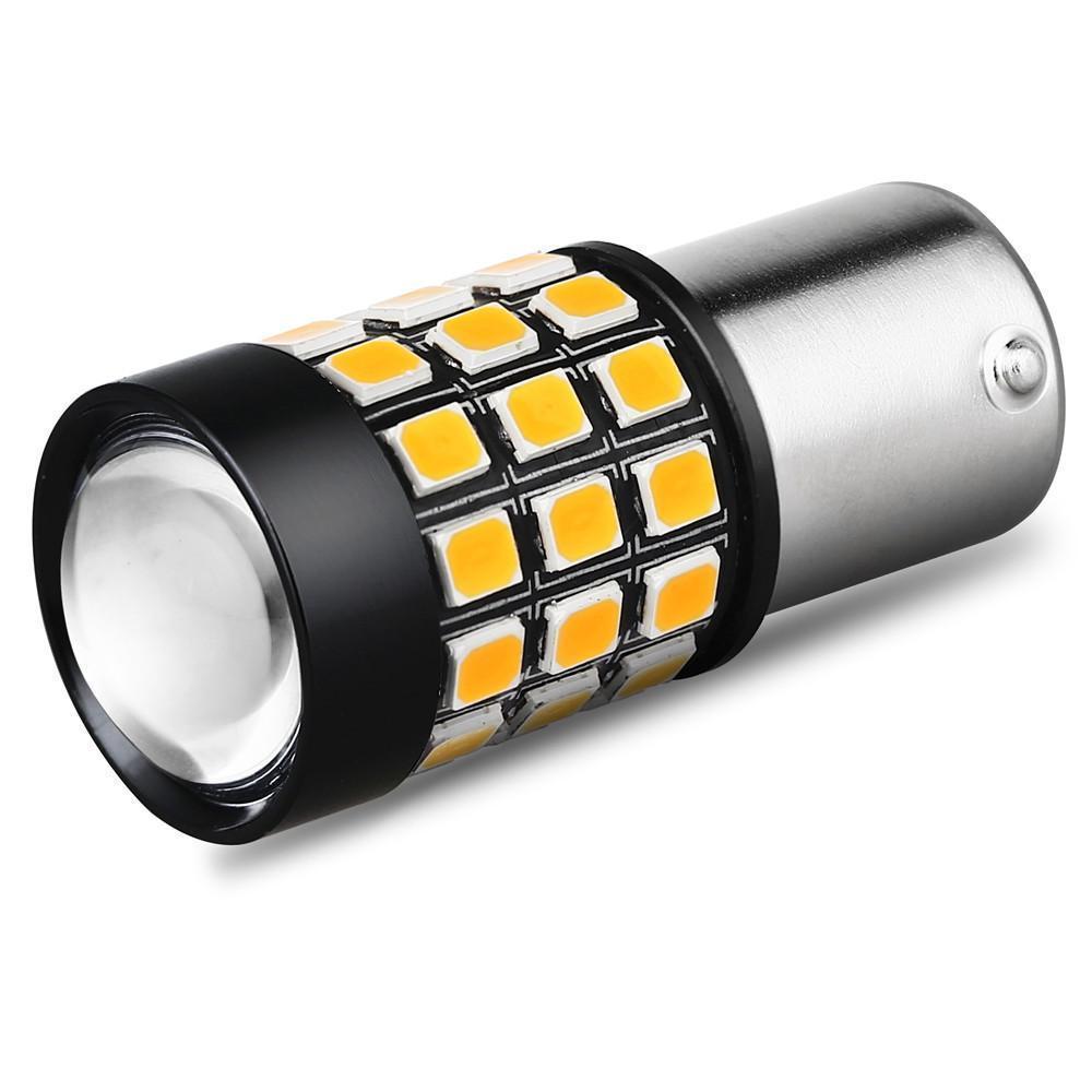 PY21W 7507 LED Turn Signal Light Bulbs - 2835 51 SMD Amber Yellow - Compatible with Cars, Trucks, SUVs & Motorcycles - Enhanced Visibility & Safety for Day & Night Driving