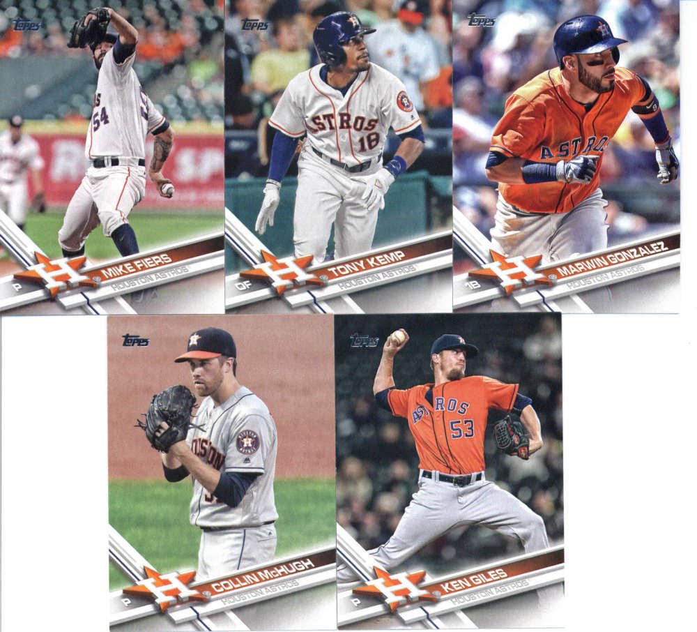 2017 Houston Astros World Series Champions Baseball Cards - Complete 38-Card Set (Topps Series 1, 2 & Update) - Perfect for Collectors, Fans & Sports Memorabilia Displays
