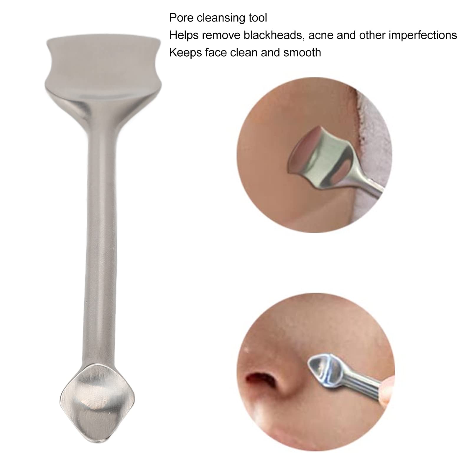 Stainless Steel Blackhead & Pore Cleaner Tool - Professional Acne Extractor for Women & Teens | Gentle Skin Care for Face, Nose & Body | Perfect for Home Spa & Daily Skincare Routine