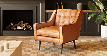 Gus Lounge Chair - Modern Comfortable Accent Chair for Living Room, Bedroom & Office - Perfect for Relaxing, Reading & Lounging