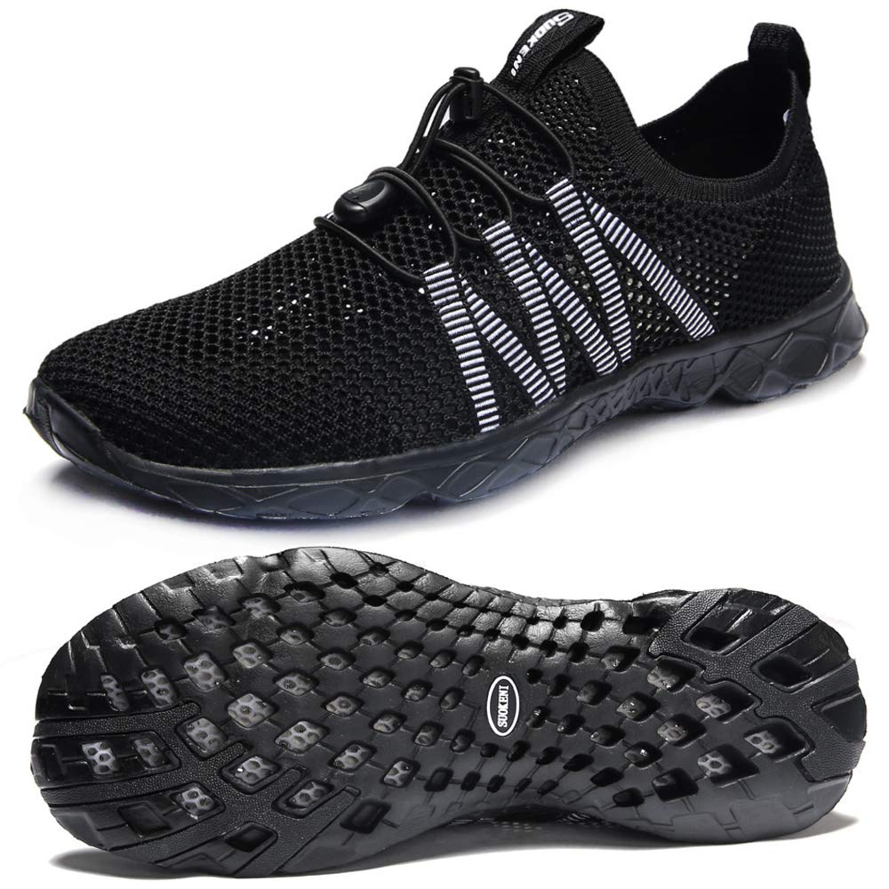 SUOKENI Men's Quick-Dry Slip-On Water Shoes | Lightweight Aqua Shoes for Beach, Swimming, Surfing & Water Sports | Perfect for Pool, Boating & Outdoor Activities