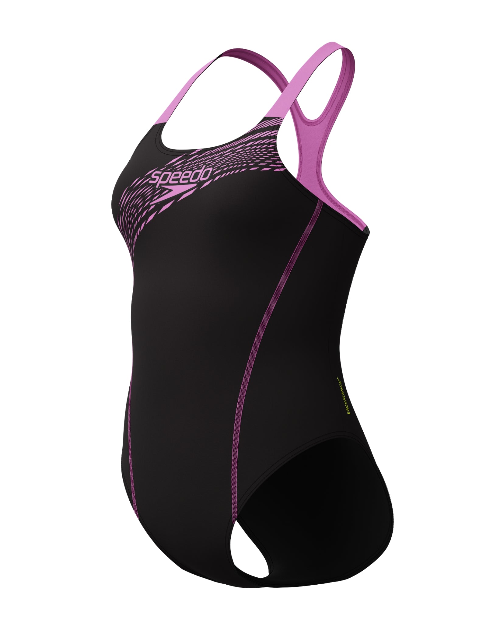 Medley Logo Medalist Swimsuit - Black & Purple - High Performance Competitive Swimwear for Women & Girls - Perfect for Pool, Beach & Water Sports