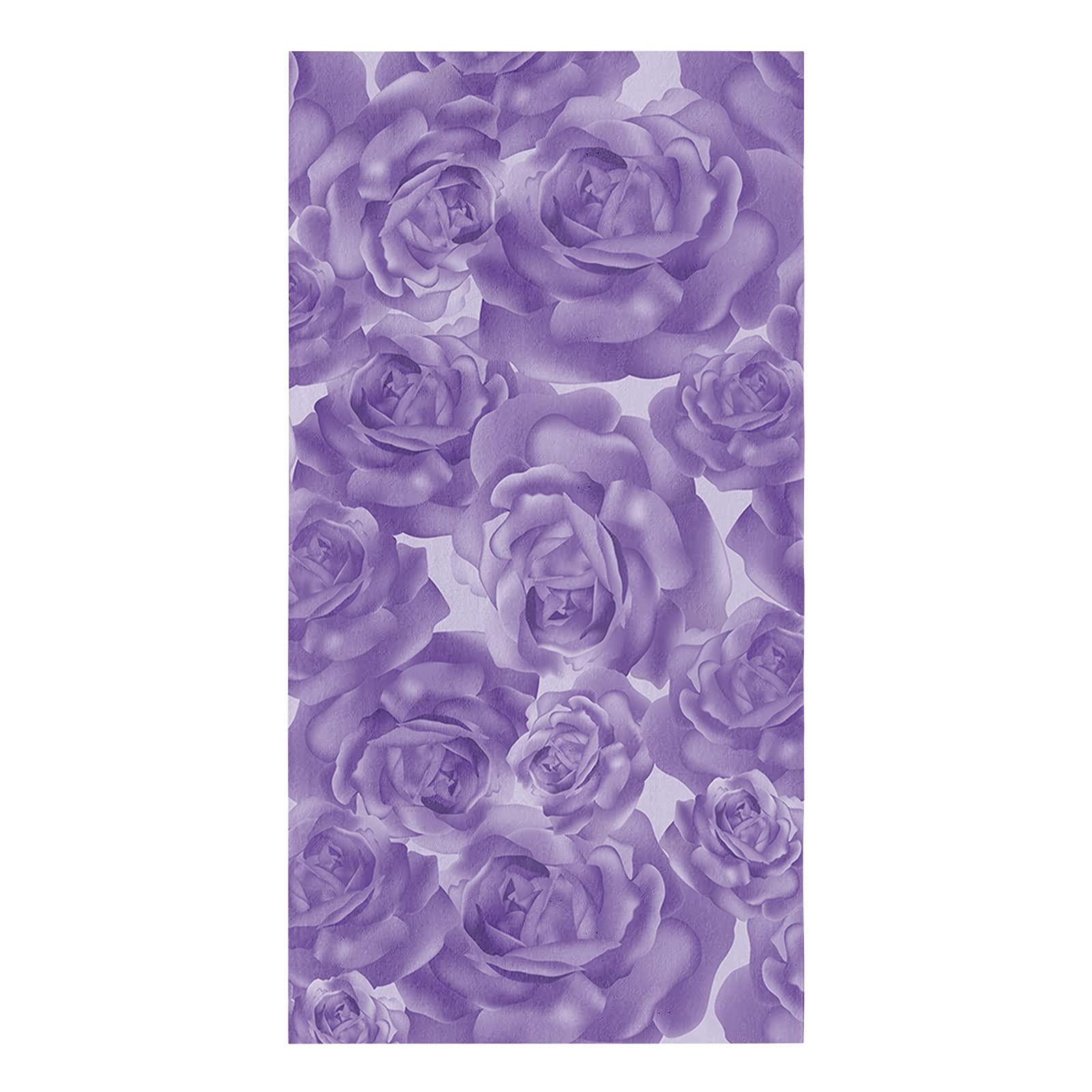 Valentine's Day Rose Floral Kitchen Towels Set - 18x28 Inch Absorbent Dish Towels, Tea Towels & Hand Towels for Kitchen, Bar - Soft, Lightweight & Decorative (Purple Flower Blossom Design) - Perfect for Dish Drying, Counter Cleaning & Home Decor