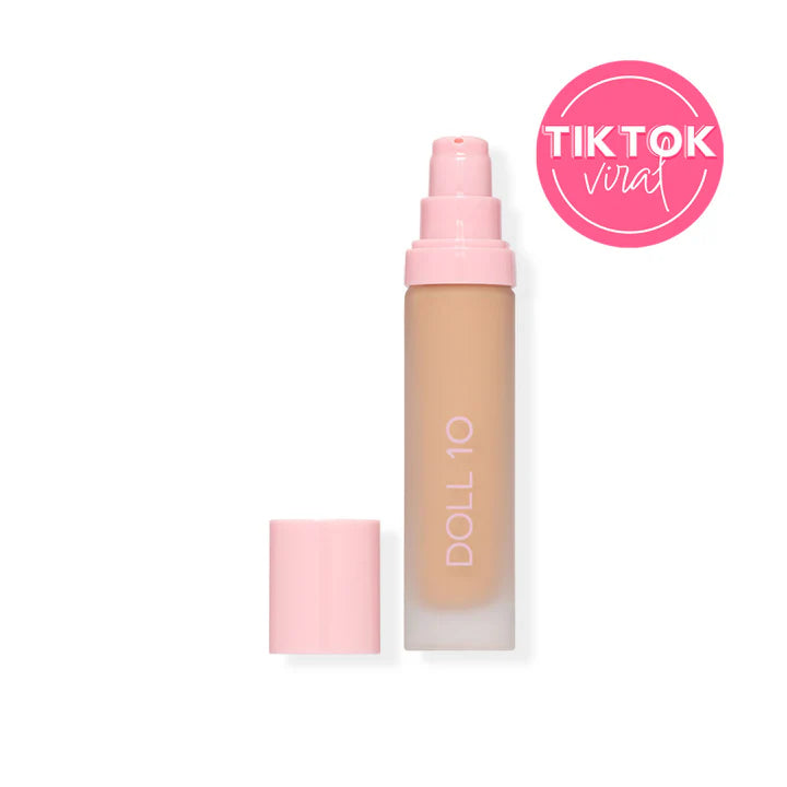 Doll 10 TCE Super Coverage Serum Makeup with Peptides - Full Face Foundation for Flawless Coverage | Perfect for Daily Wear & Special Occasions