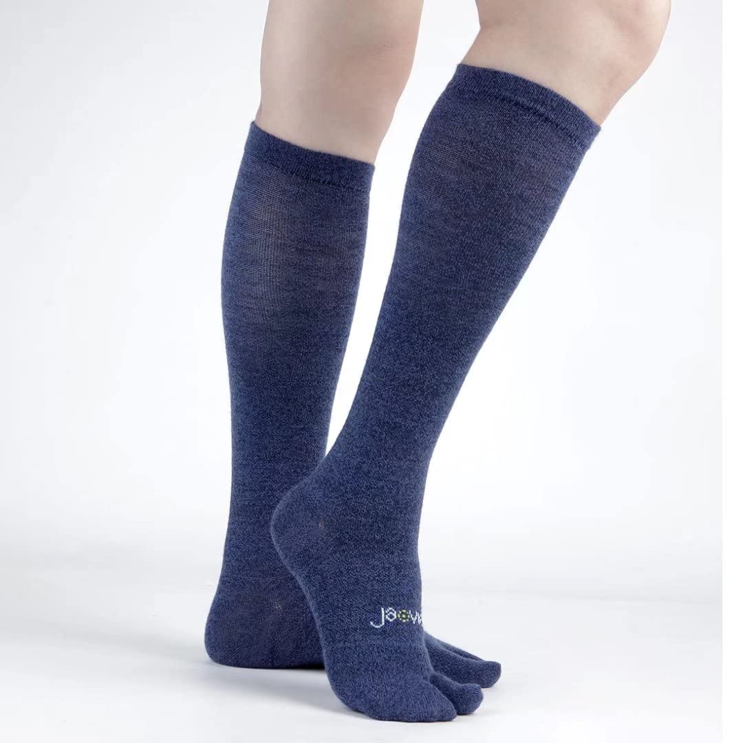 **JAVIE Comfy Flip Flop Tabi Socks - 76% Merino Wool Compression Socks for Women & Men - Split Toe Socks for Yoga, Running & Relaxation**