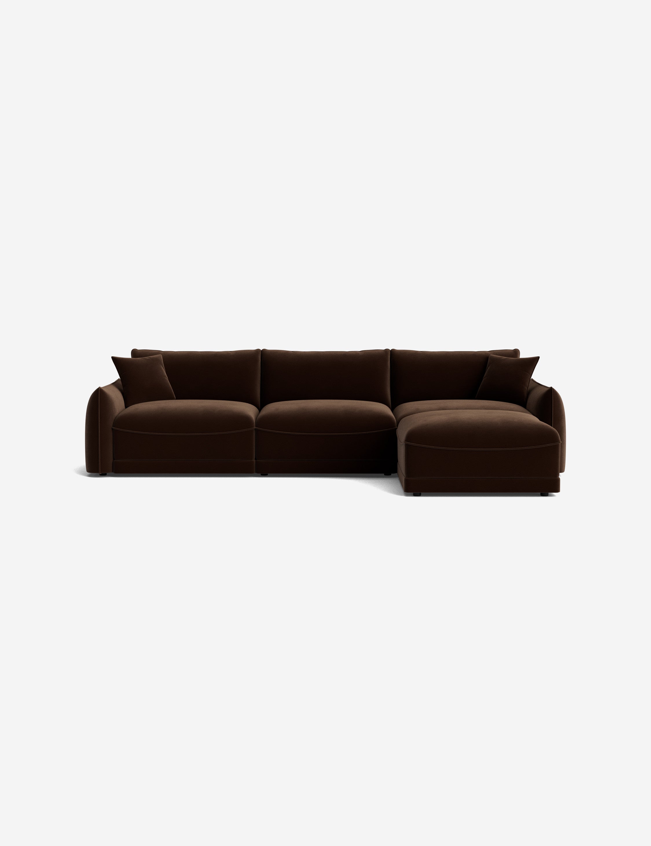 Balmer Sectional Sofa with Ottoman - Modern L-Shaped Couch Set for Living Room, Lounge & Family Room - Comfortable Fabric Sofa for Relaxing, Entertaining & Movie Nights
