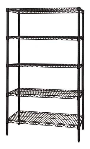5-Shelf Black Wire Shelving Unit - 18