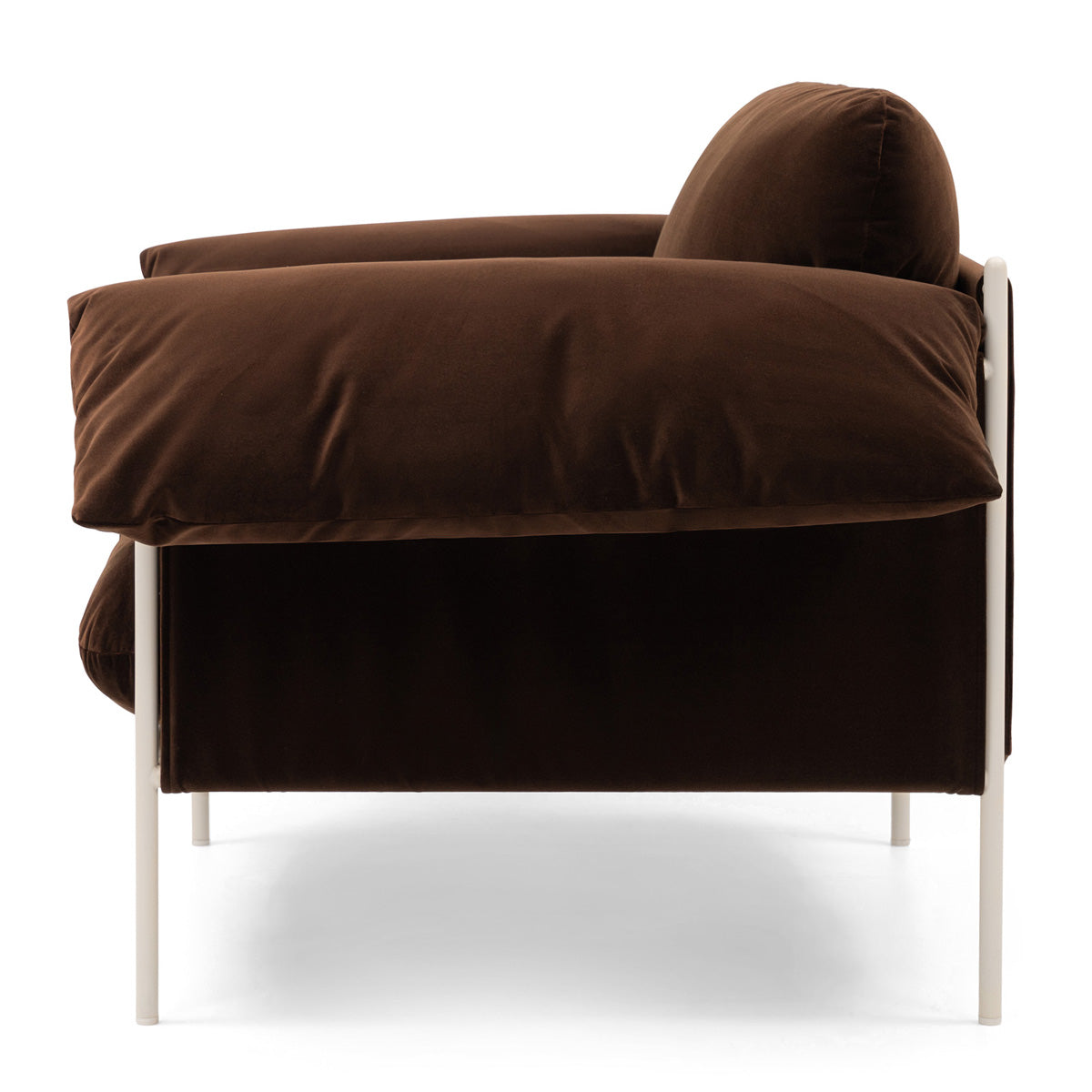 Alva Armchair with Nougat Frame & Avalon Piccolo Fabric - Modern Accent Chair for Living Room, Bedroom, or Office - Comfortable Lounge Seating for Home Decor