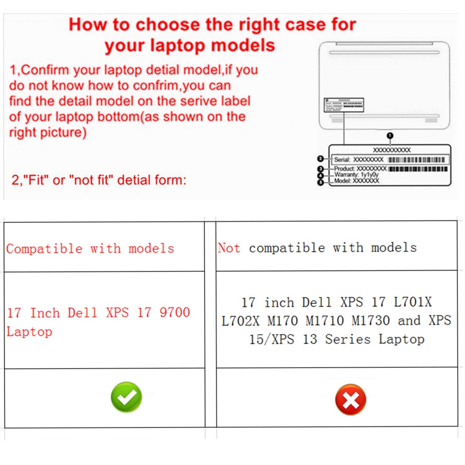 Dell XPS 17 9700/9710/9720/9730 Laptop Protective Cover Case - Shockproof & Scratch-Resistant Hard Shell (Red) - Perfect for Travel, Office & Home Use