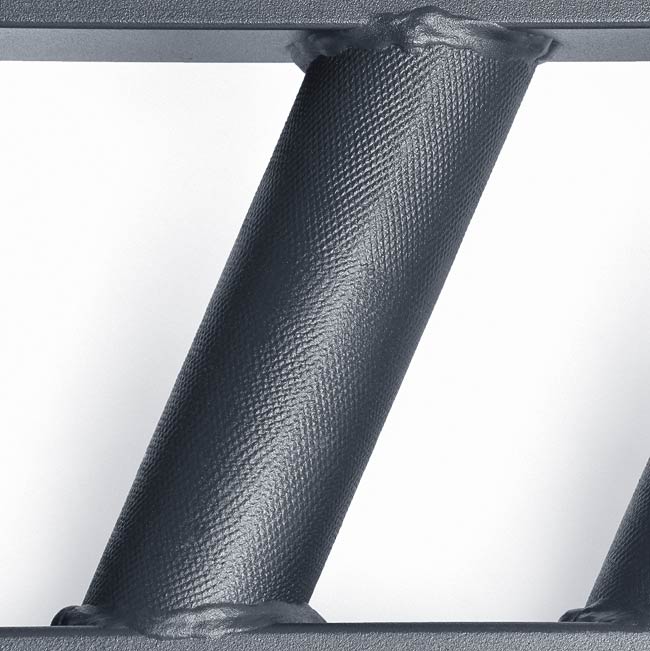 XM FITNESS Black Steel Swiss Bar Angled - Multi-Grip Barbell for Strength Training & Weightlifting - Perfect for Home Gym, CrossFit, and Powerlifting Workouts