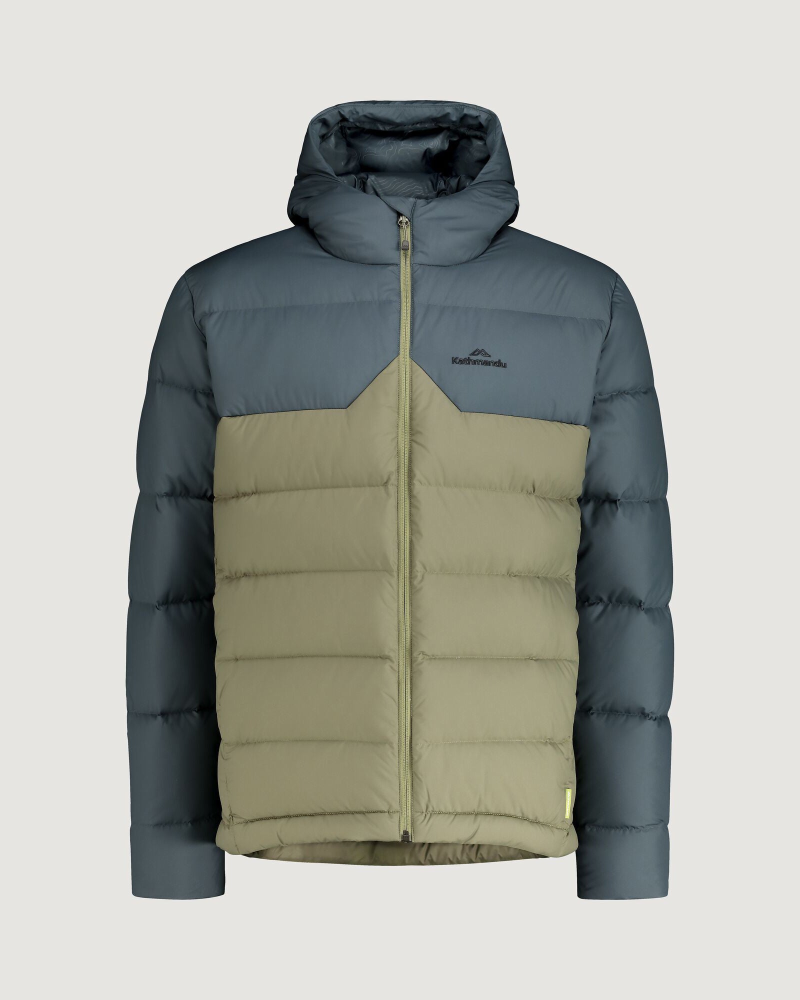 Men's Epiq Hooded Down Jacket - Lightweight Winter Coat for Outdoor Activities, Hiking & Travel - Night Black/Beech Brown
