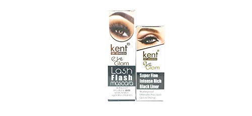Kent Of London Waterproof Eyeliner & Mascara Set - Smudge-Proof Long Lasting Eye Makeup Kit for Party, Wedding & Everyday Wear