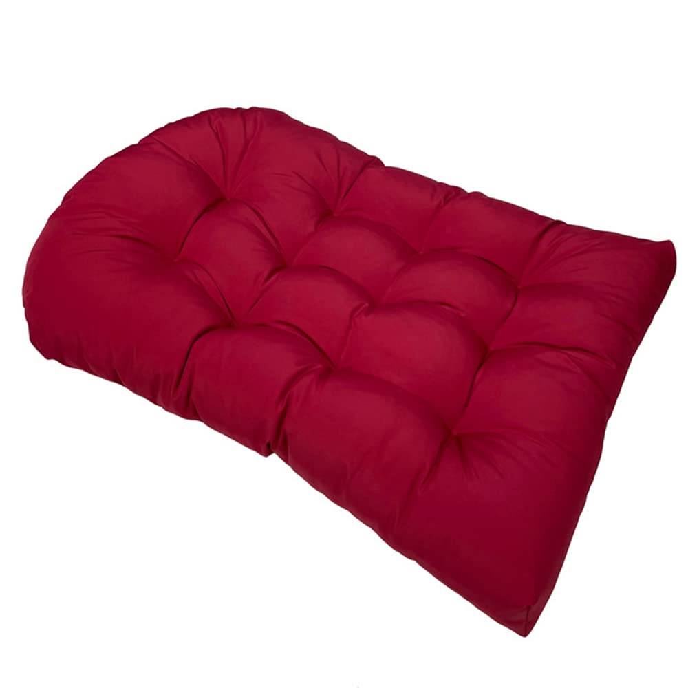 Premium Hanging Basket Chair Cushions - 47.2×35.4in Soft Thick Waterproof Swing Seat Pad for Indoor/Outdoor Use - Wine Red Comfy Garden Patio Egg Chair & Hammock Accessories - Perfect for Relaxing in Backyard, Porch or Sunroom