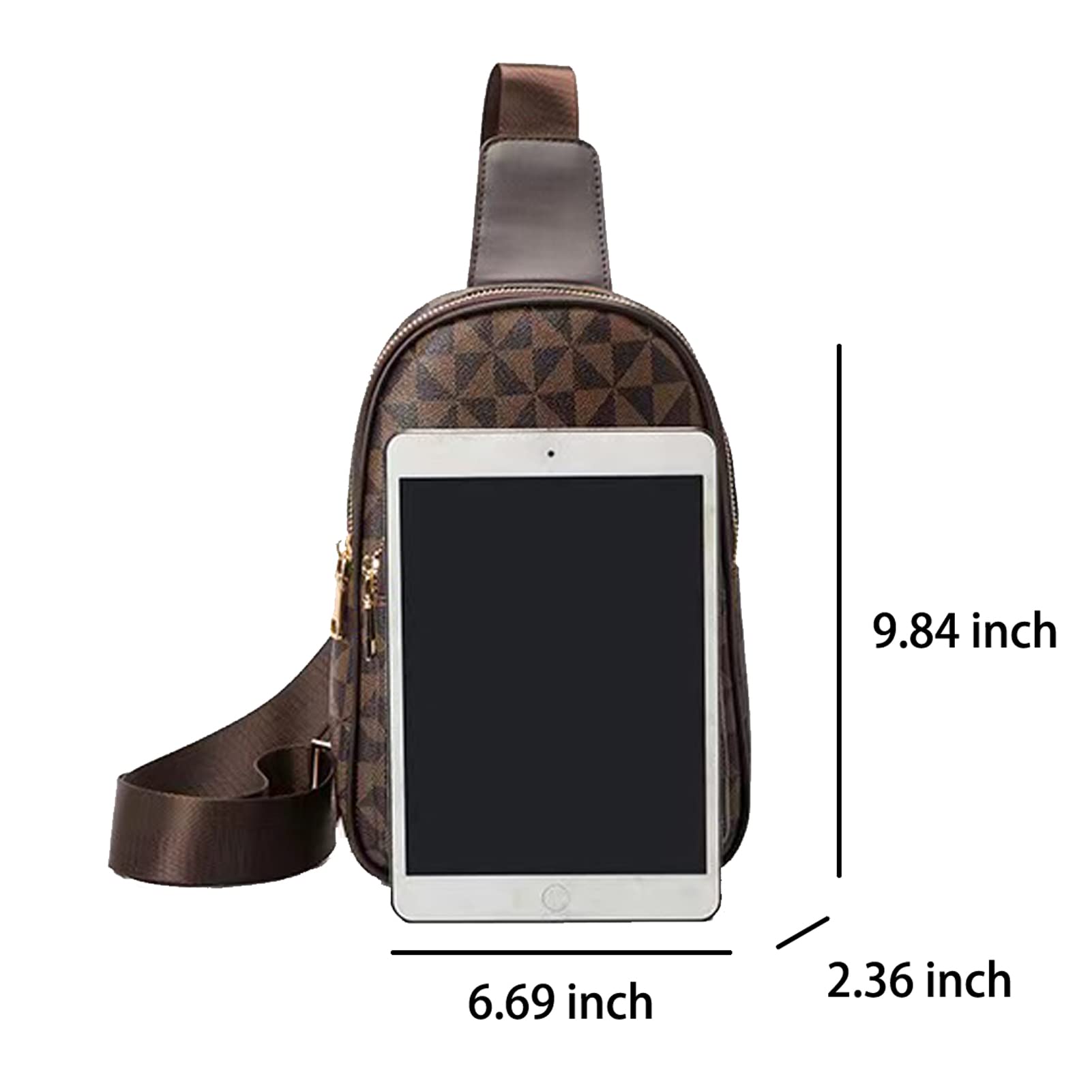 Leather Sling Chest Backpack for Men & Women - Fashion Waist Belt Pack, Hip Bum Bag & Travel Daypack (Brown) - Perfect for Hiking, Commuting & Outdoor Adventures