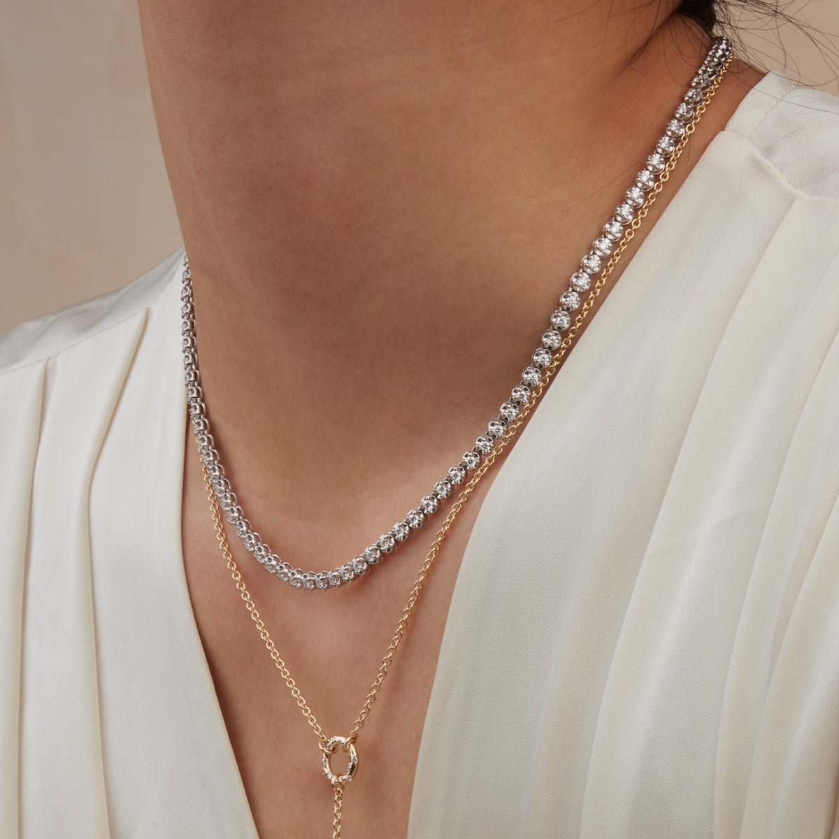 Buttercup Tennis Necklace - 14K Gold Plated Cubic Zirconia Tennis Chain for Women | Perfect for Weddings, Parties & Everyday Elegance