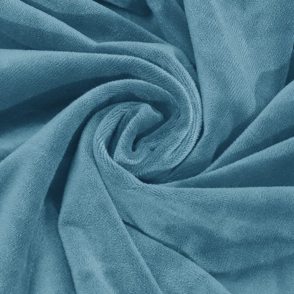 LiveGo Corner Single Seat Cover - Velvet Stretch Sofa Protector for Recliners & Sectional Couches | Reversible Furniture Cover for Living Room (Peacock Blue) | Perfect for Home Decor & Pet Protection
