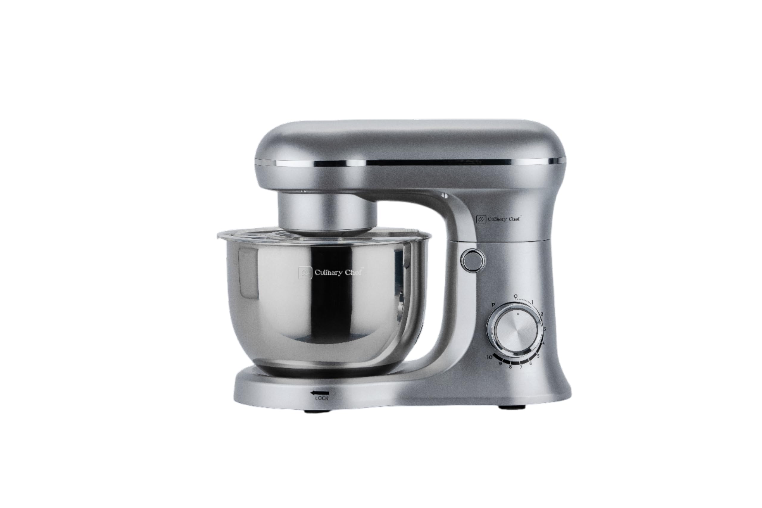 4.5L Retro Stand Mixer, Silver - Heavy Duty Kitchen Mixer for Baking, Dough Kneading & Whipping - Perfect for Home Bakers & Professional Chefs