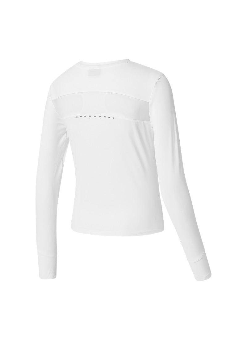 RX Mesh Mix Finger Hole Long Sleeve Top - Breathable Workout Shirt for Yoga, Running & Gym Training