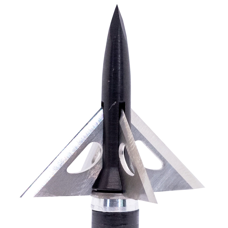 Slick Trick Grizztrick 2 Broadheads - 100 Grain Fixed Blade Broadheads for Hunting Deer, Elk & Big Game - Razor Sharp 4-Blade Design - Perfect for Crossbows & Compound Bows - Ideal for Hunting Season, Target Practice & Outdoor Adventures