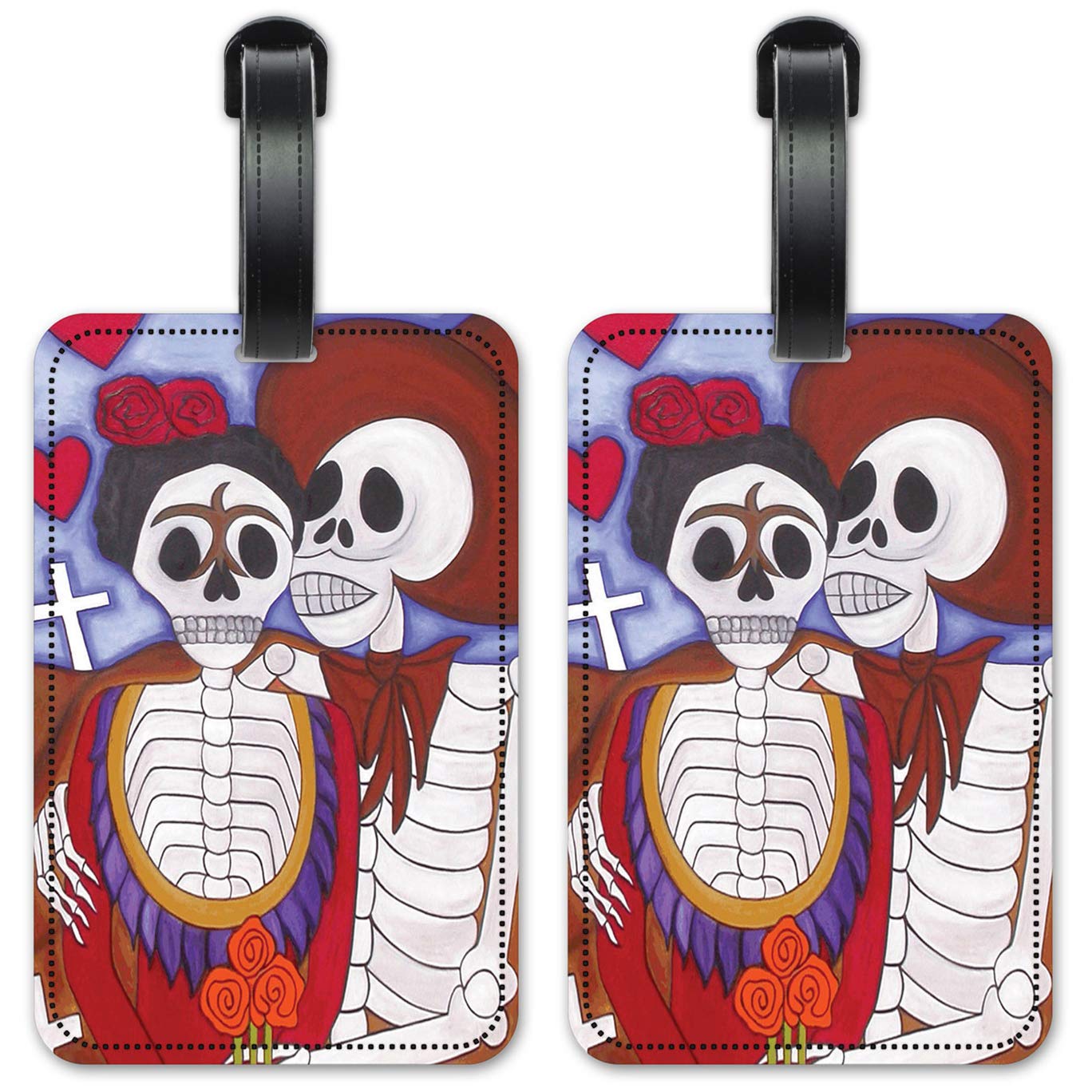 El Gran Amor Luggage ID Tags - Waterproof Suitcase Identification Cards with Customizable Info - Set of 2 for Travel, Business Trips & Vacation (Perfect for Airports & Cruise Ships)