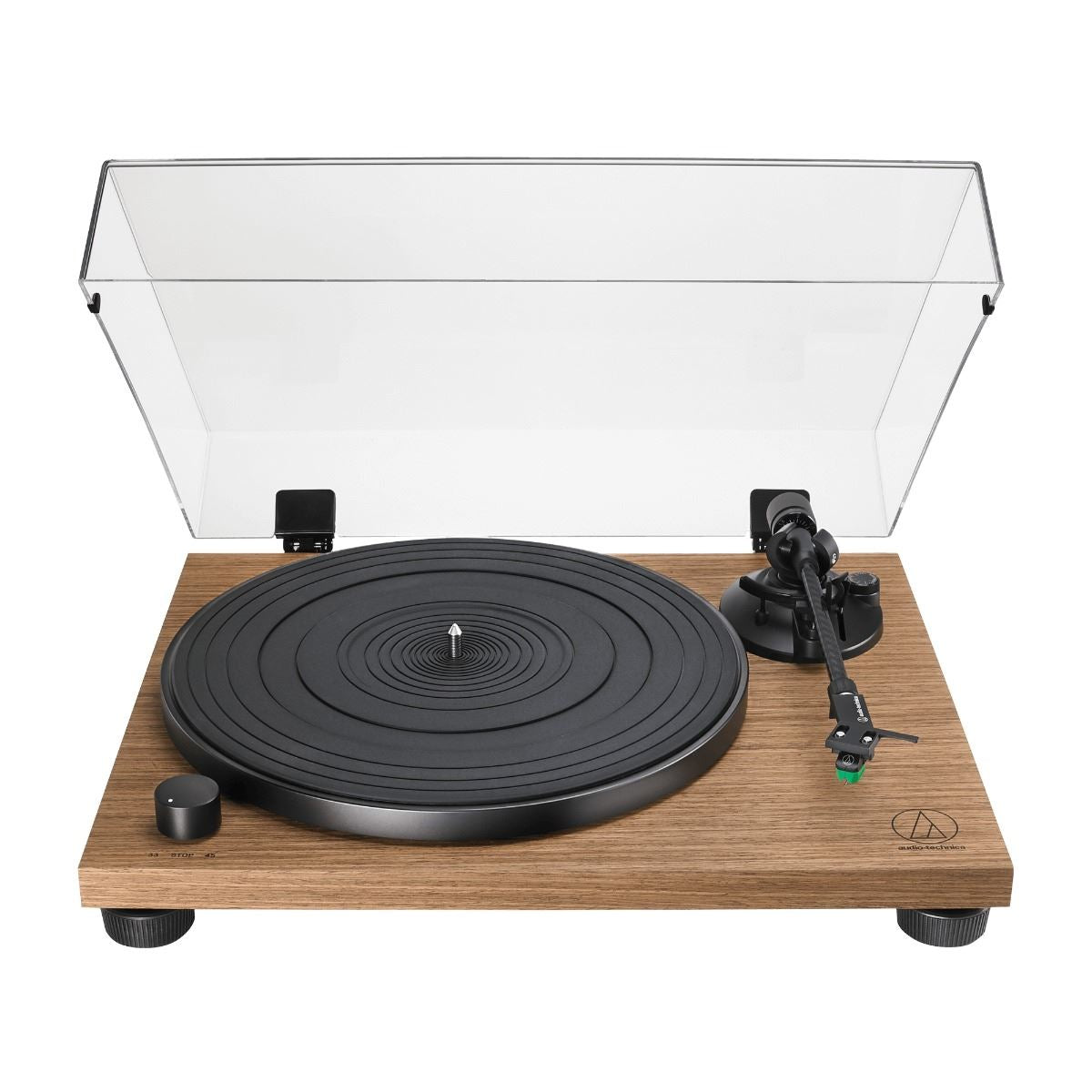 Audio Technica AT LPW40WN Fully Manual Belt-Drive Turntable with Walnut Finish - Perfect for Vinyl Record Playback, Home Audio Setup & Music Enthusiasts