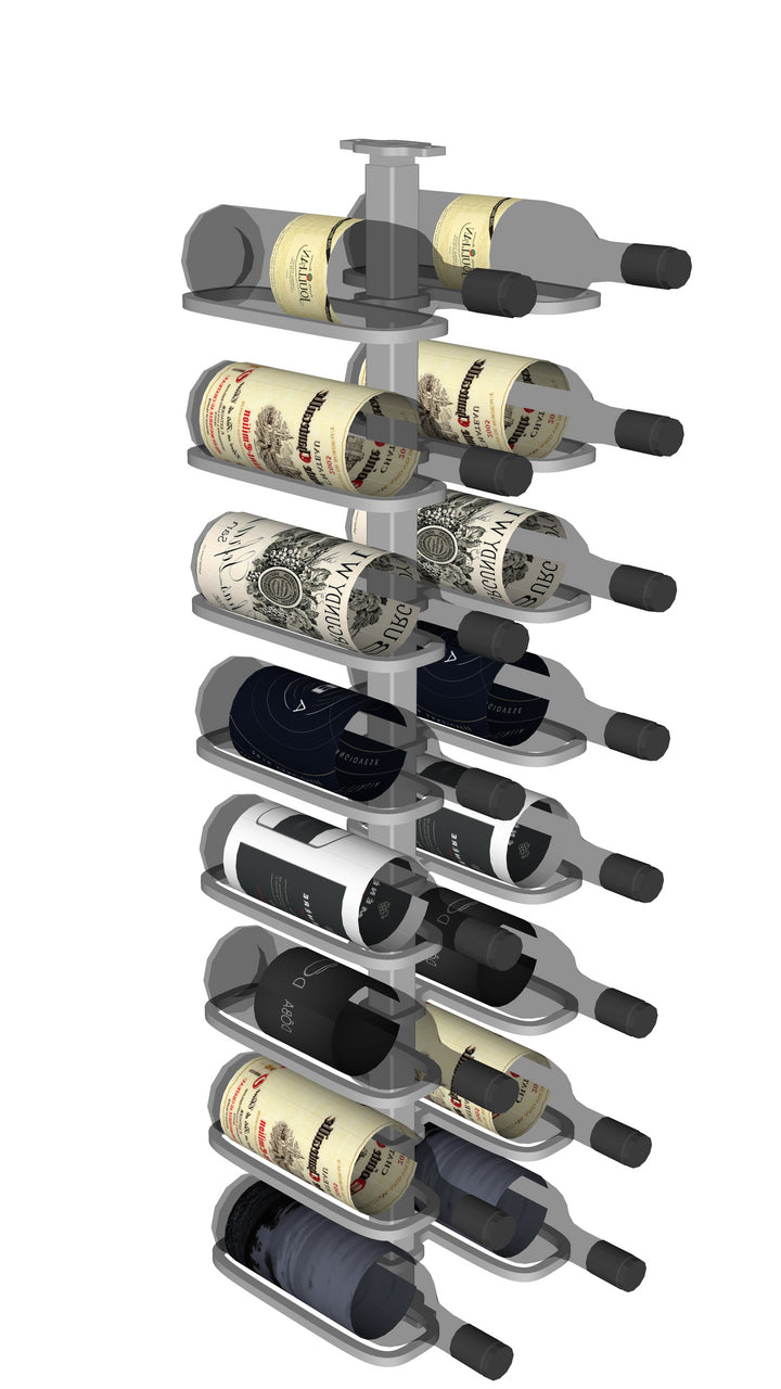 Urban Ironcraft Floor to Ceiling Wine Racks - Double Bottle Divide Pillar Series | Space-Saving Wine Storage for Home, Restaurant & Bar Organization