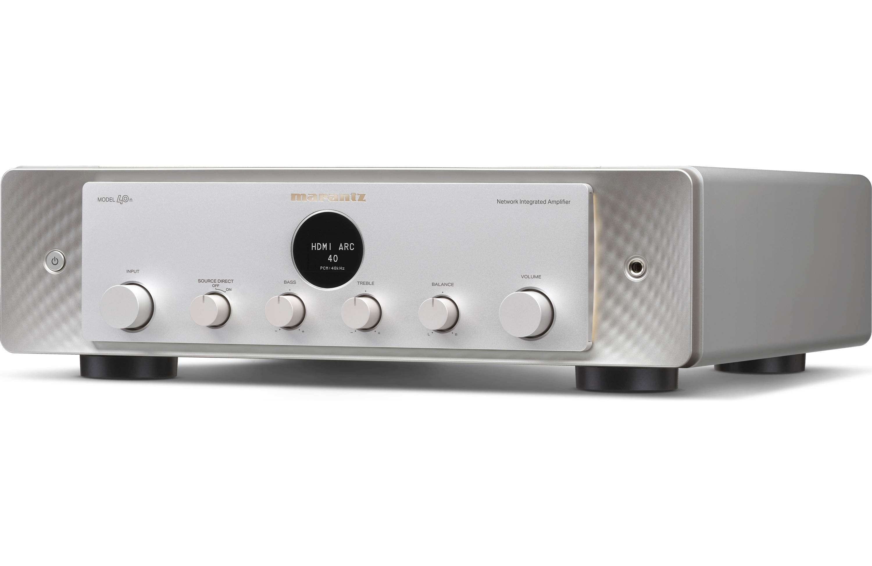 Marantz Model 40N Integrated Stereo Amplifier with HEOS Built-in WiFi Streaming - HiFi Audio System for Home Theater & Music Listening - Open Box