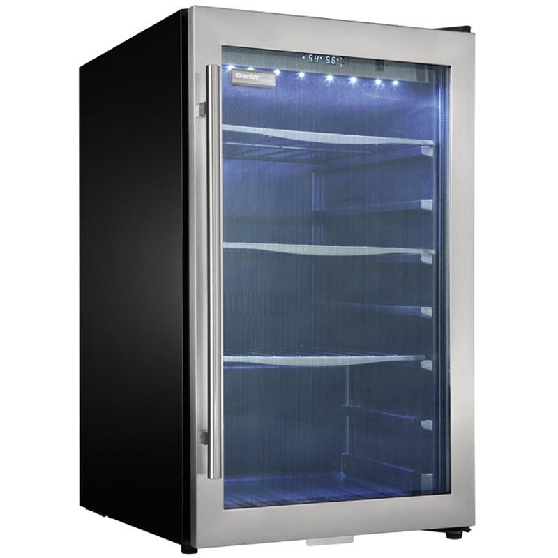 Danby DBC434A1BSSDD Portable Beverage Center - Compact Mini Fridge for Drinks, Beer, Wine & Snacks - Perfect for Home, Office, Dorm or Party Use