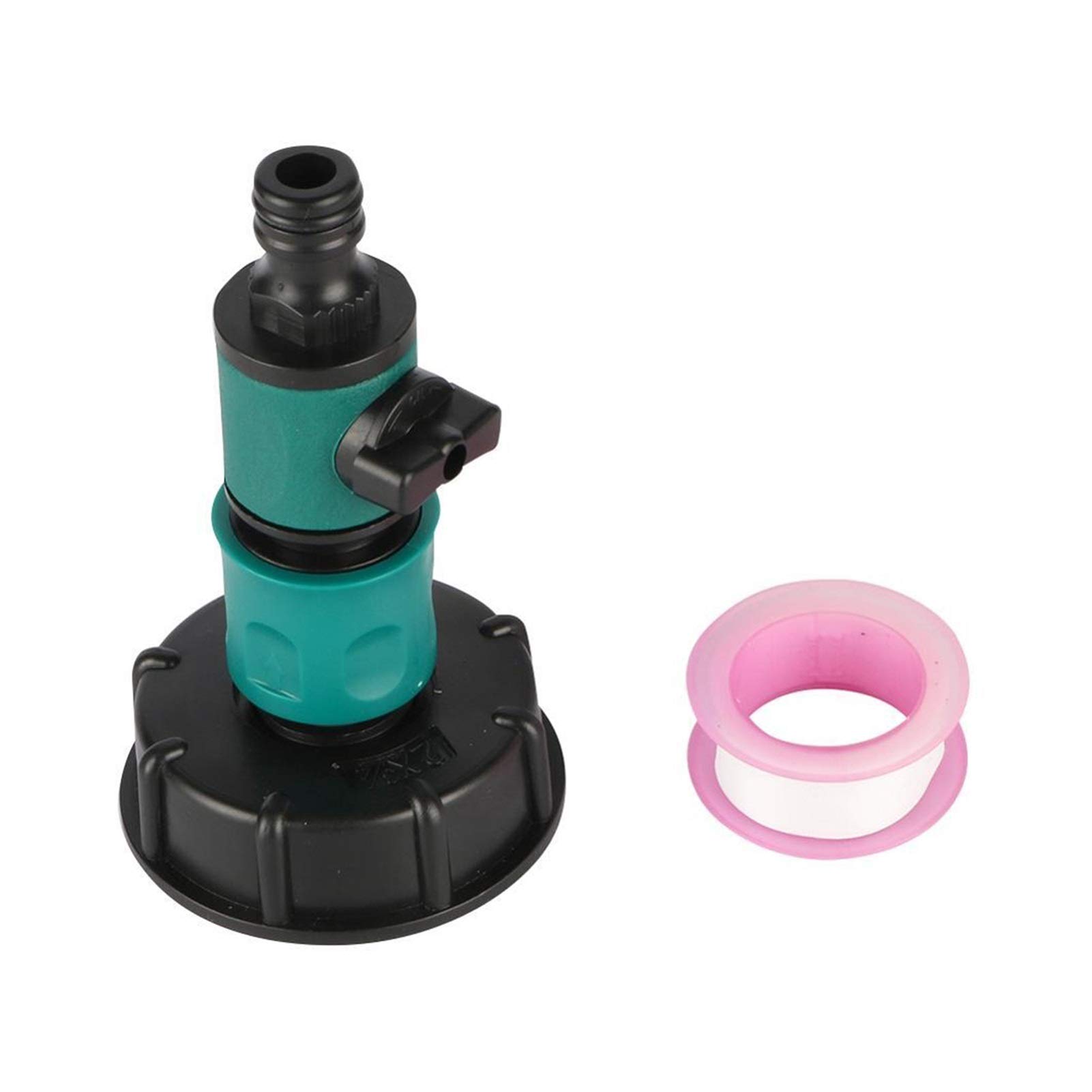60mm Thread IBC Tank Adapter - Quick Connect Garden Hose Coupling with Valve, 16mm Irrigation Pipe Fitting for Faucet Replacement | Perfect for Watering Systems, Farm Irrigation & Outdoor Hydration Solutions