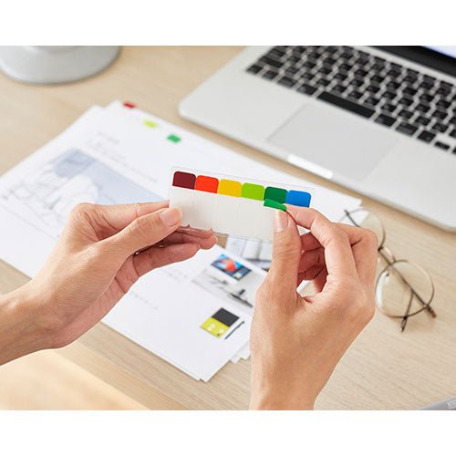 STALOGY Short Sticky Notes - 3x3 Inch Repositionable Memo Pads, 5 Bright Colors for Office, School & Home Organization - Perfect for Planners, Journals & Wall Reminders