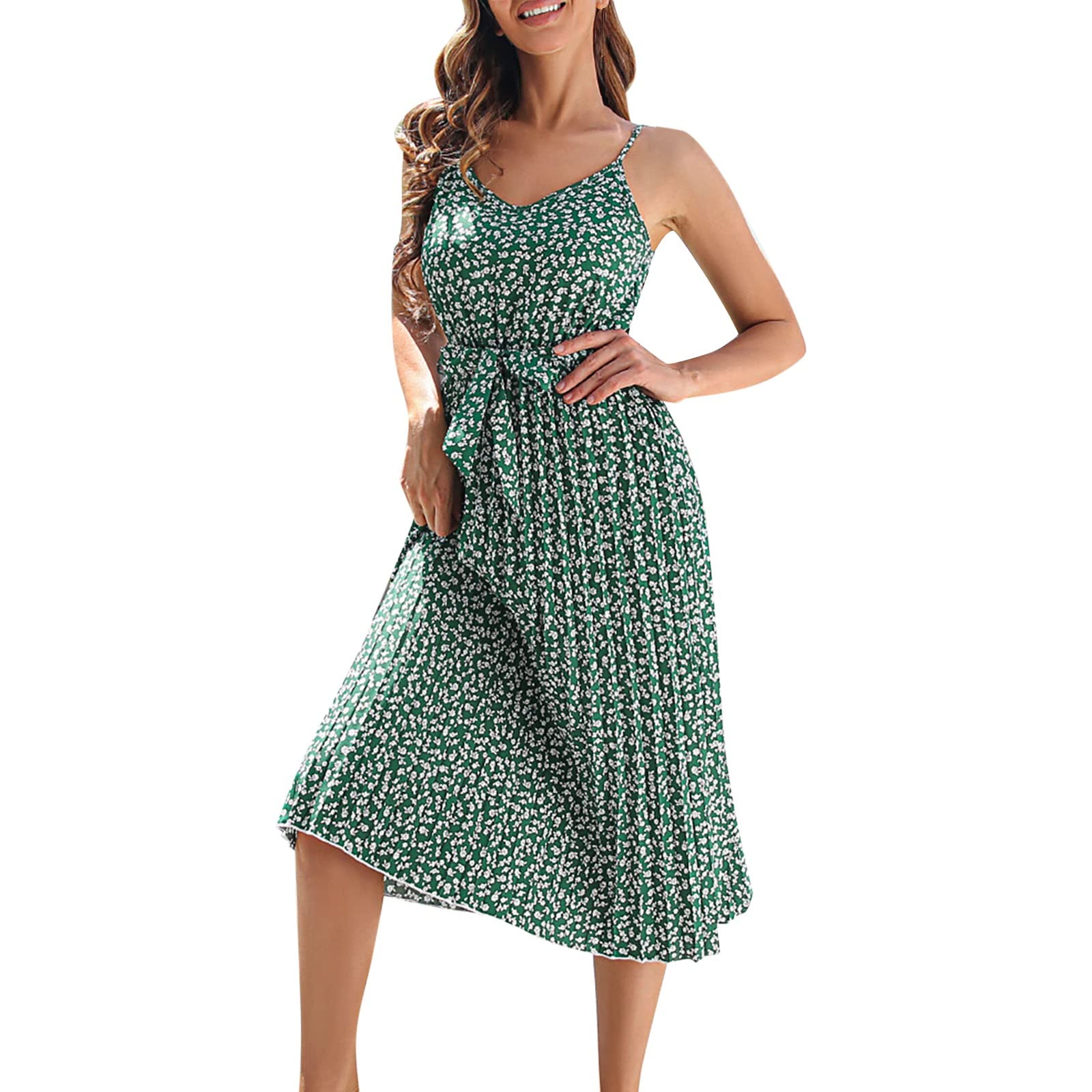 Sexy V-Neck Spaghetti Strap Floral Leopard Print Long Dress for Women - Perfect for Layering with Leggings | Casual Summer Outfits & Date Night Looks