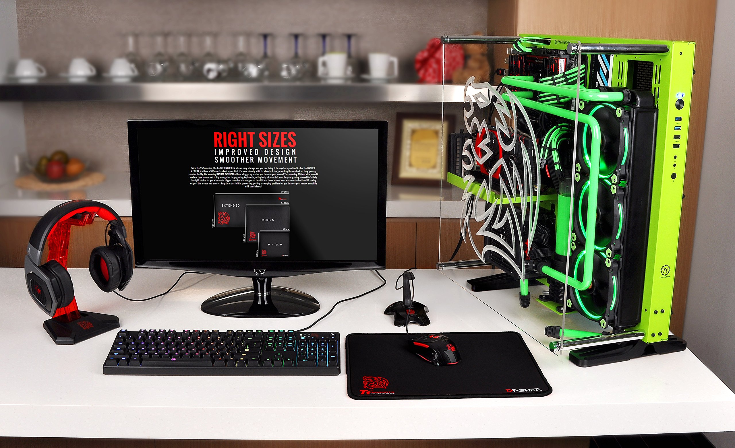 Thermaltake Tt eSPORTS Dasher Gaming Mouse Pad - 9.84