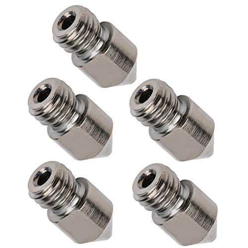 5Pcs 0.2-1.0mm Hardened Steel 3D Printer Nozzle Set - Corrosion Resistant & High Precision Nozzles for Smooth Printing - Perfect for Home 3D Printers, DIY Projects & Creative Prototyping (Includes 0.4mm Nozzle)