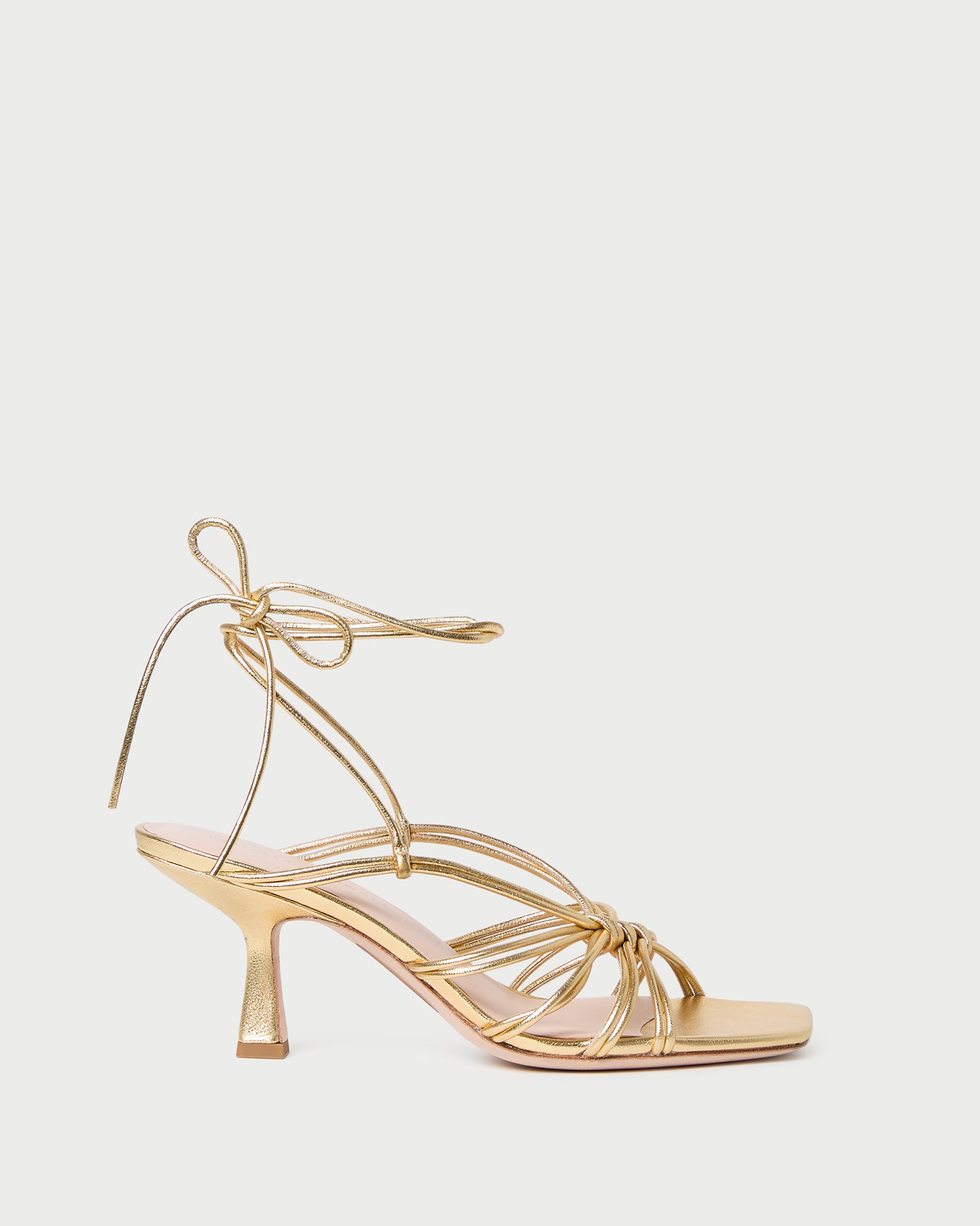 Vivienne Gold Lace Up Heeled Sandals for Women - Elegant High Heel Dress Shoes for Weddings, Parties & Evening Events