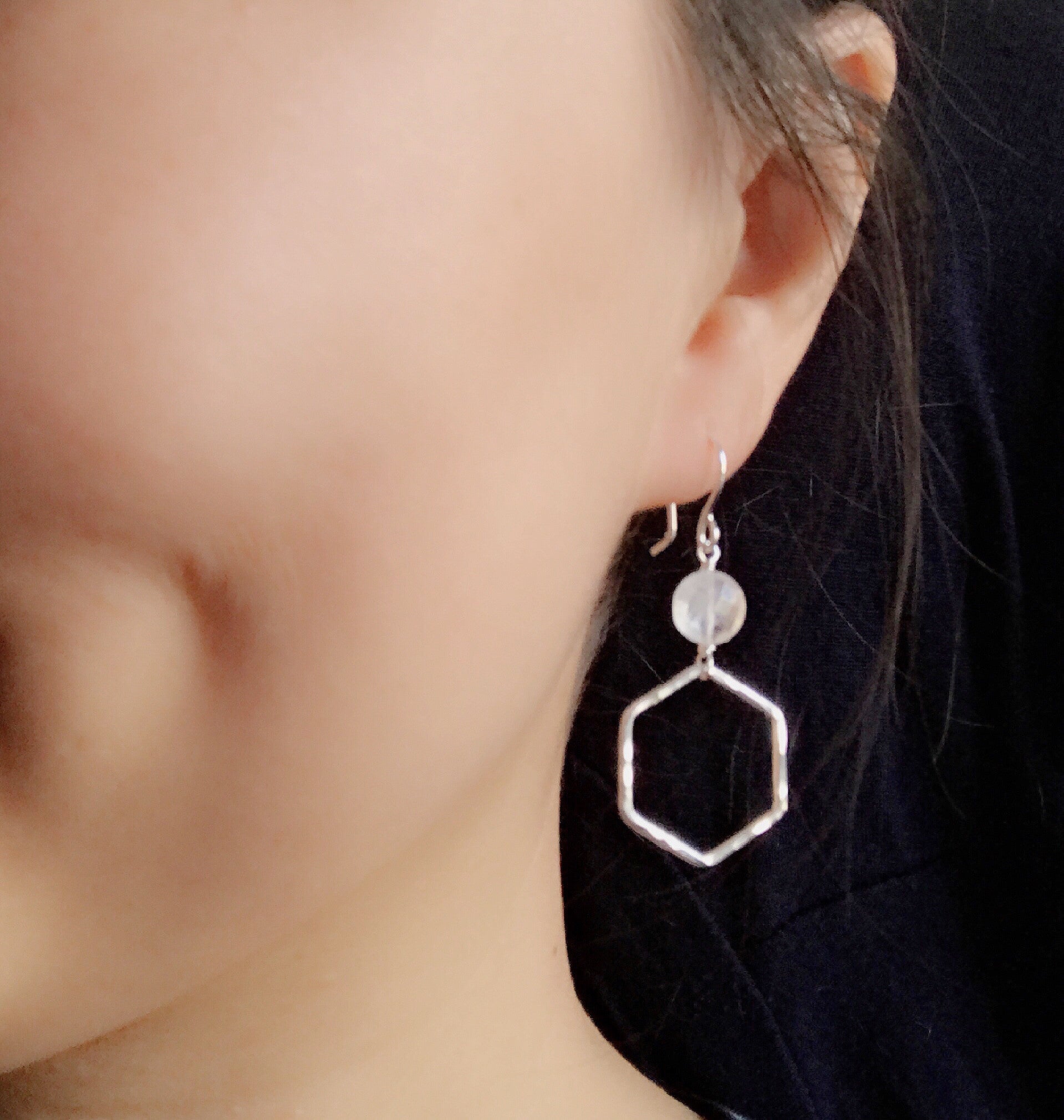 Moonstone Earrings Cecille (E375) – Elegant Sterling Silver Jewelry for Women, Perfect for Weddings & Evening Events