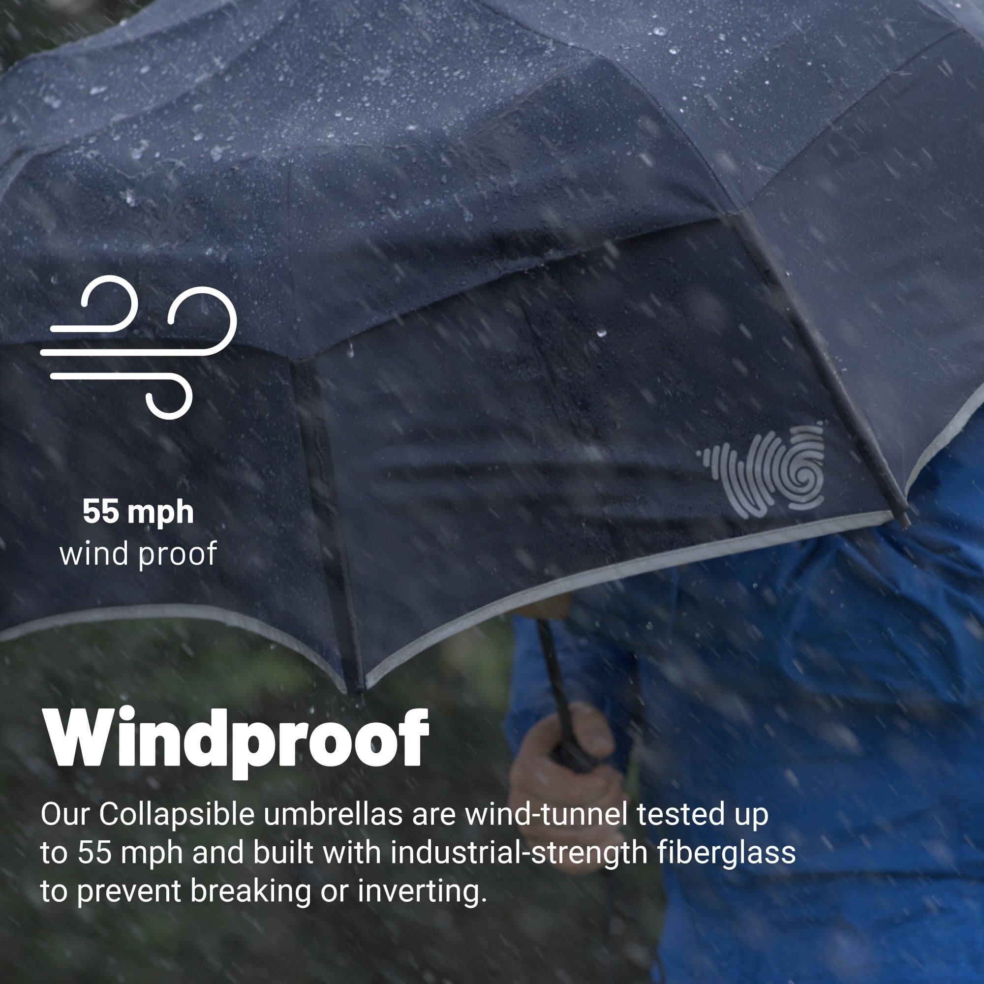 **Weatherproof Travel Umbrella - Compact, Windproof & Auto Open (Resists 55 MPH Winds) - Strong Fiberglass Frame - Perfect for Rain, Wind, Backpacking, Car & Daily Commute - Foldable & Portable (Red)**