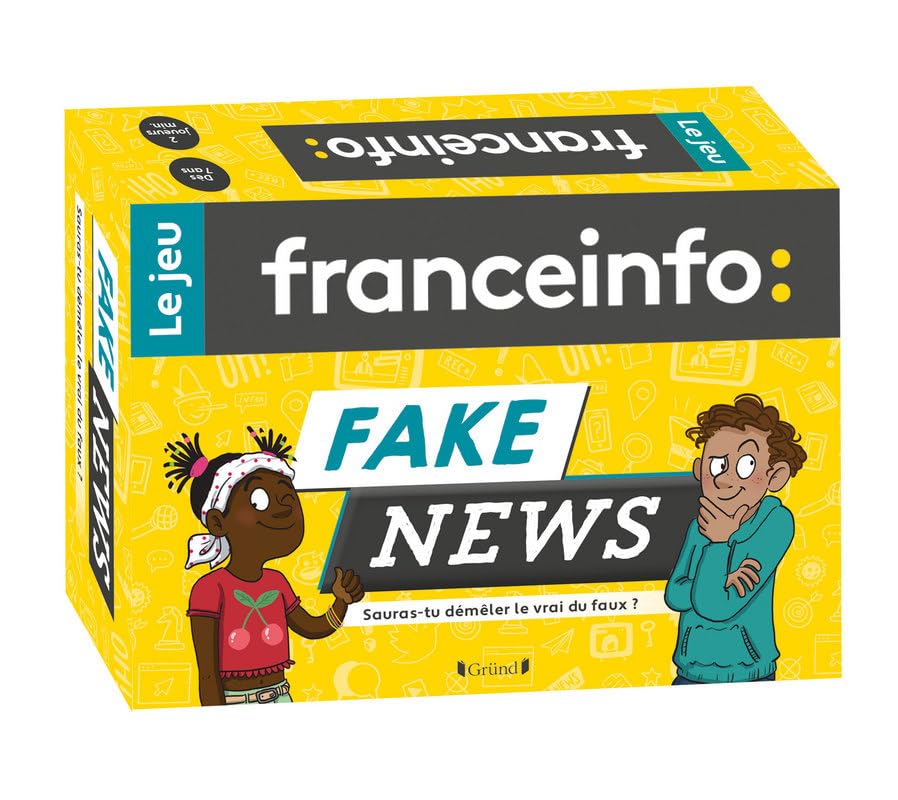 France Info Game: Fake News - 130 Youth Cards for Kids Ages 7+ | Educational Family Board Game for Critical Thinking & Media Literacy